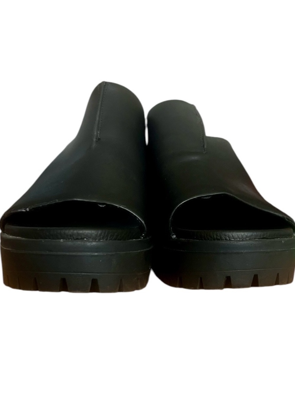 MIA Teenah Chunky Platform 90s Slip On High Heel Sandals Retro Blk SZ 9 - Picture 4 of 9